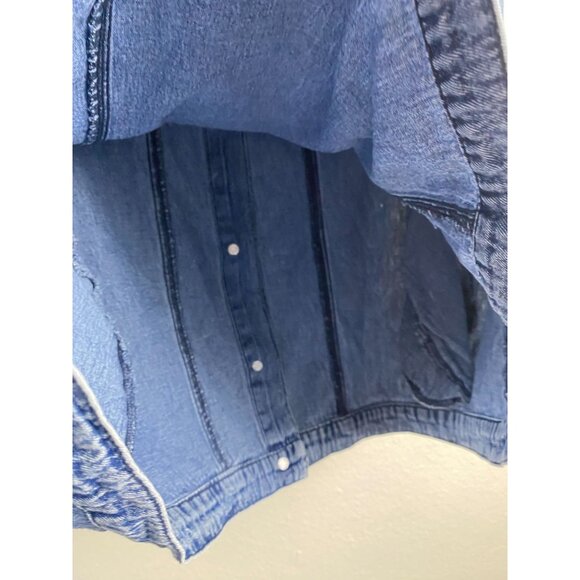 Skyline Collection Blue Sleeveless Button Up Denim Top Women size XL Classic - Picture 6 of 15